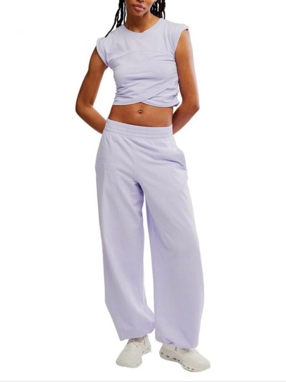 Free People Light Purple/Slate Hot shot pants